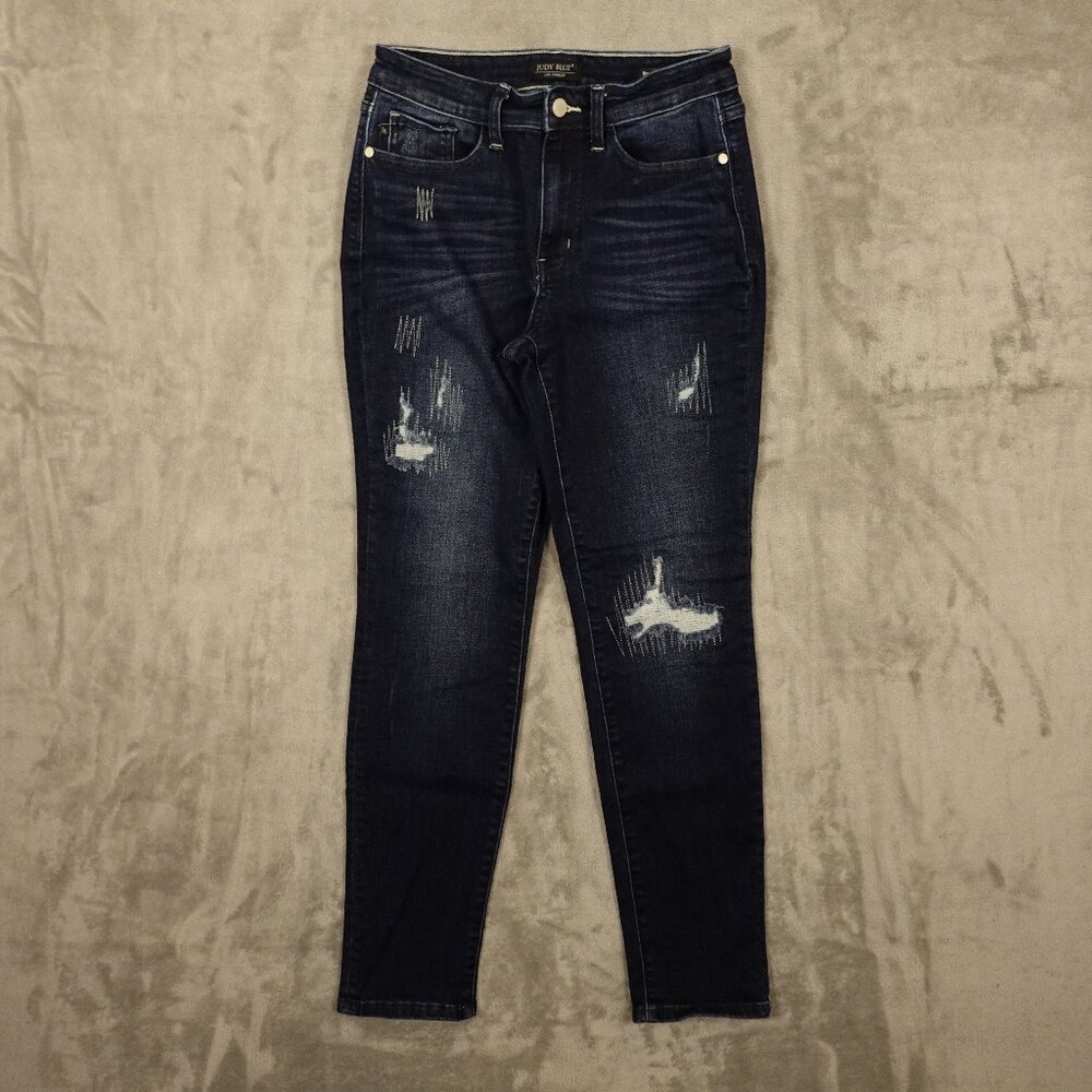Judy Blue jeans Boyfriend Fit women's 7/28 dark wash indigo blue stretchy